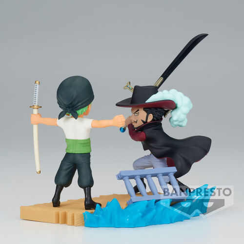 Banpresto Figura Roronoa Zoro VS Dracule Mihawk Log Stories One Piece 7cm