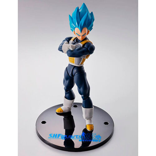Figura Tamashii Nations Dragon Ball Super 15º Aniversario Vegeta Super Saiyan Blue SH Figuarts 14cm