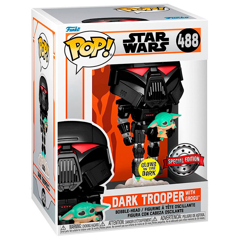 Funko POP! Movies Star Wars Mandalorian Dark Trooper Exclusive #488