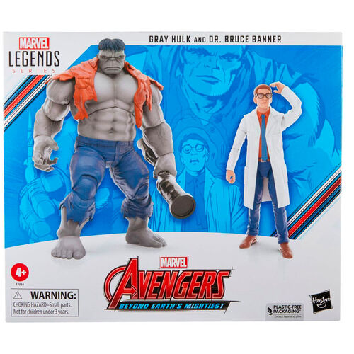 Hasbro Figura Marvel Avengers Beyond Earths Mightiest Gray Hulk & Dr. Bruce Banner figures 15cm