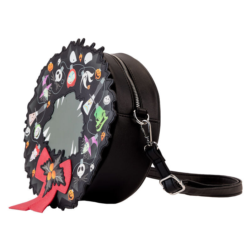 Mala a Tiracolo Disney Nightmare Before Christmas Wreath String Lights Glow crossbody bag