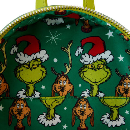 Mochila Loungefly Dr. Seuss How the Grinch Stole Christmas! Santa backpack 26cm