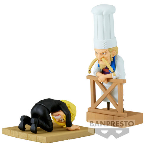 Banpresto Figura world collectable Sanji & Zeff 2 WCF Log Series One Piece 8cm