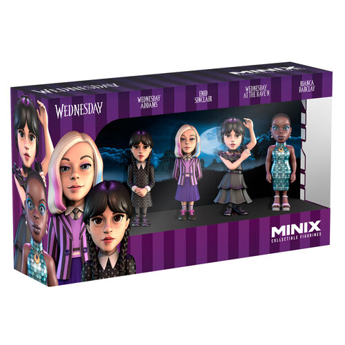 Minix Figura Wednesday Minix pack 4 figures 7cm