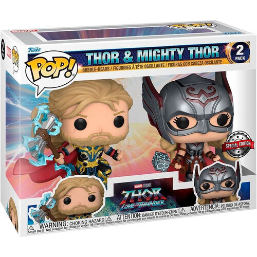 Funko POP! Marvel Thor Love and Thunder Thor & Mighty Thor Exclusive 2 Pack