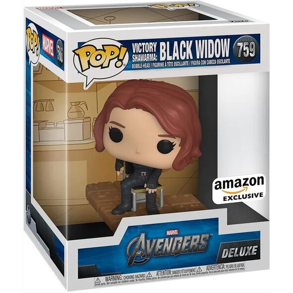 ¡Funko Pop! Deluxe Marvel Vengadores Viuda Negra Exclusivo #759