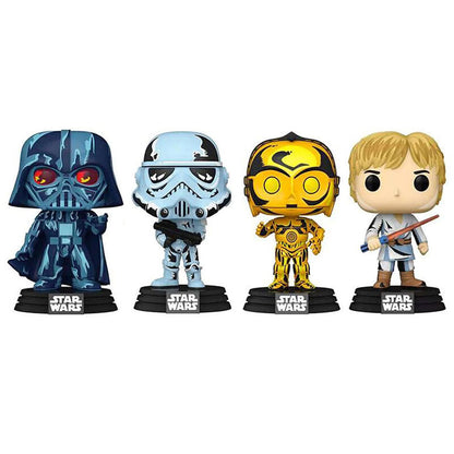 Funko POP! Movie Star Wars Retro Series Darth Vader / Stormtrooper / C-3PO / Luke Skywalker Exclusice 4 Pack