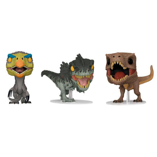 Funko POP! Movies Jurassic World Therizinosaurus / Giganotosauros / T-Rex 3 Pack