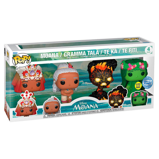 Funko POP! Disney Moana Moana / Gramma Tala / Te Ka / Te Fiti 4 Pack Special Edition