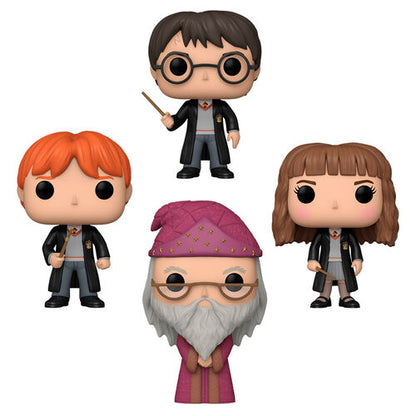 ¡Funko POP! Películas Harry Potter Harry Potter / Hermione Granger / Ron Weasley / Albus Dumbledore Paquete exclusivo de 4