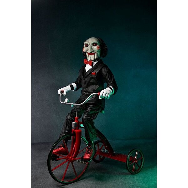 Neca Figura Saw Billy the Puppet on Tricycle figure with sound 33cm