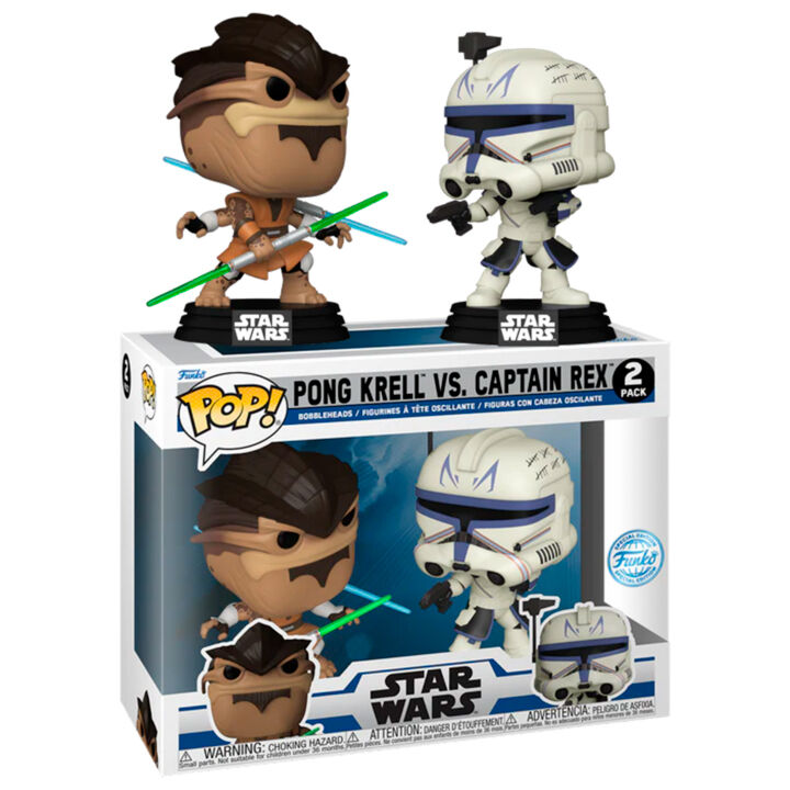 Funko POP! Movies Star Wars The Clone Wars Duels Pong Krell & Captain Rex Exclusive 2 Pack