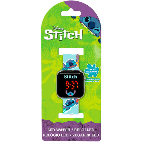 Reloj LED Disney Stitch con licencia para niños