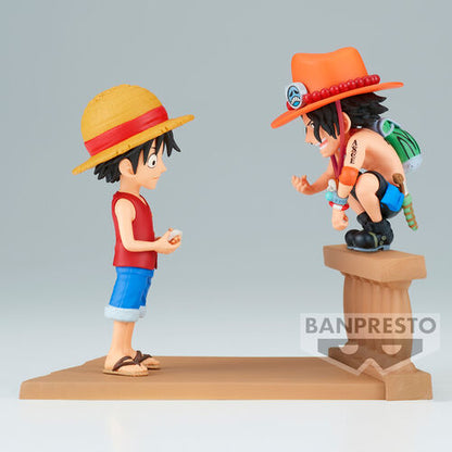 Banpresto Figura One Piece Monkey D Luffy & Portgas D Ace World Collectable Log Stories figure 8cm