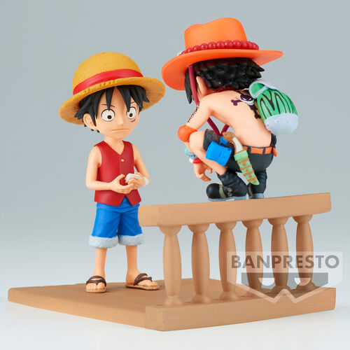 Banpresto Figura One Piece Monkey D Luffy & Portgas D Ace World Collectable Log Stories figure 8cm