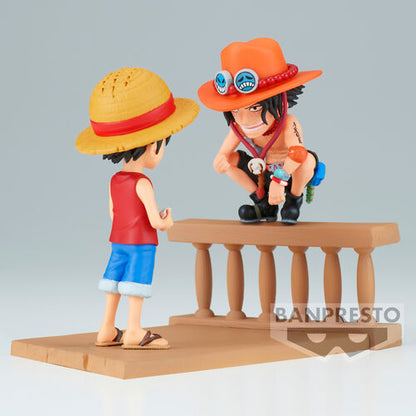 Banpresto Figura One Piece Monkey D Luffy & Portgas D Ace World Collectable Log Stories figure 8cm