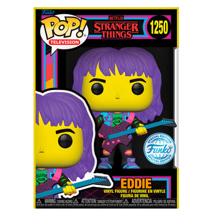 ¡Funko POP! Televisión Stranger Things Eddie Exclusivo Luz Negra #1250