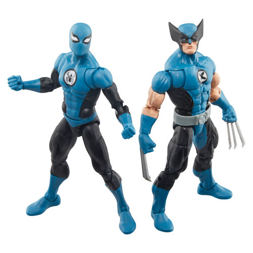 Figura Hasbro Marvel Fantastic Four Wolverine Spiderman pack 2 de 15 cm