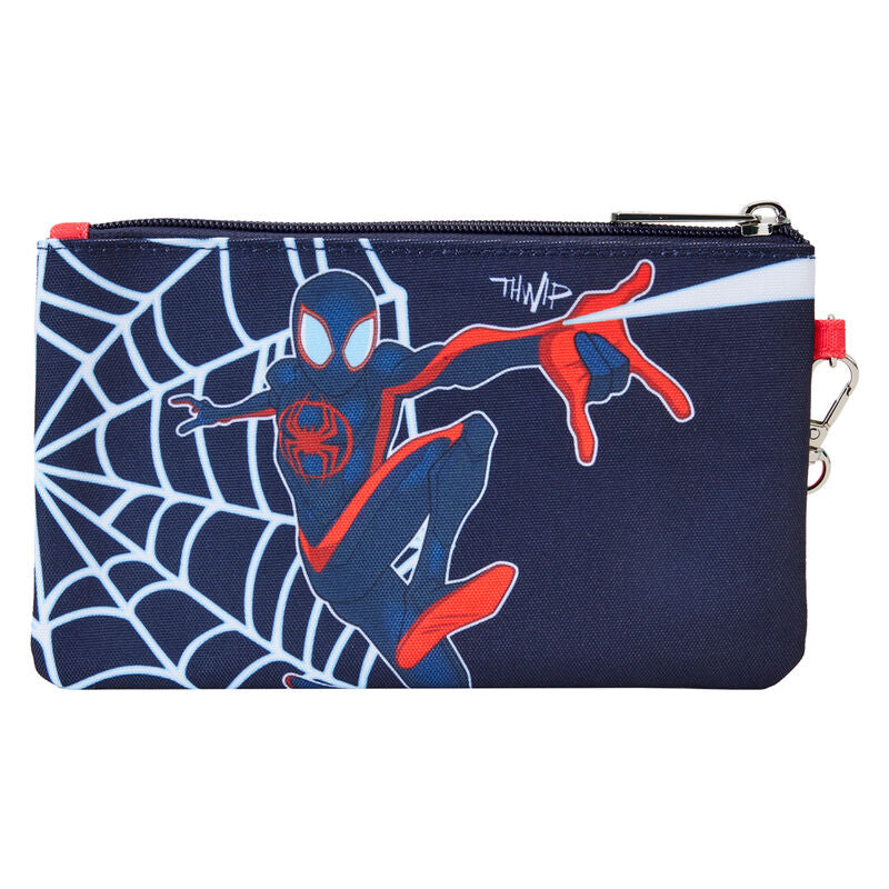 Carteira de pulso Loungefly Marvel Spider-Verse Miles Morales Suit pouch wristlet