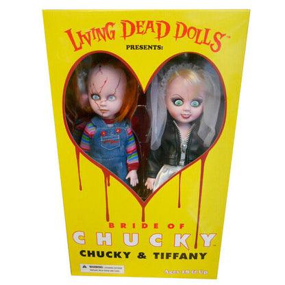 Figuras de Chucky y Tiffany de Mezco Toyz Living Dead (paquete de 2) de 25 cm