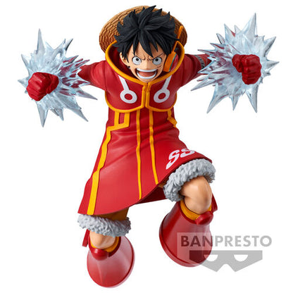Figura Banpresto One Piece Monkey D. Luffy Battle Record de 14 cm