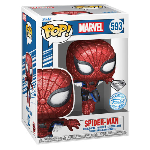 Funko Pop! Marvel Spider-Man (Diamond) #593 Exclusive