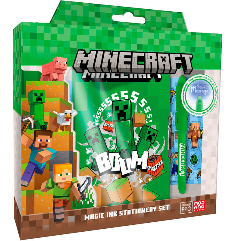 Kids Licensing Diário + caneta magica Minecraft