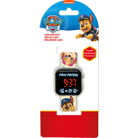 Reloj LED de la Patrulla Canina con licencia para niños