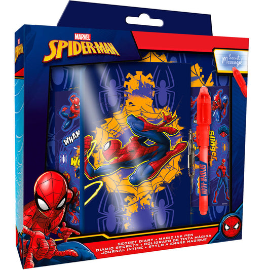 Kids Licensing Diario + bolígrafo mágico Spiderman Marvel