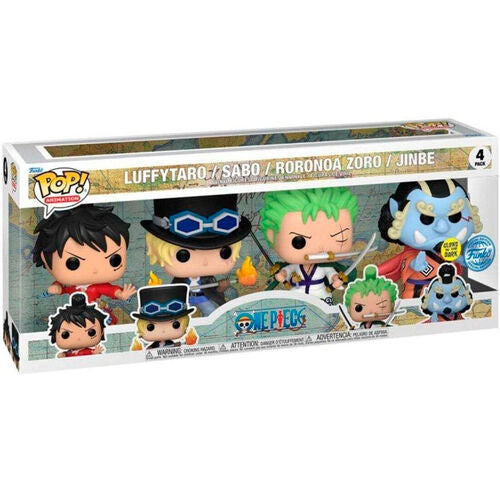 Funko Pop! One Piece Luffytaro / Sabo / Roronoa Zoro / Jinbe 4 Pack