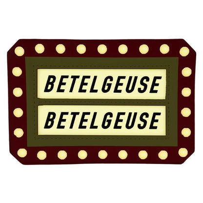 Porta-moedas Loungelfy Beetlejuice Here Lies Betelgeuse Marquee card holder