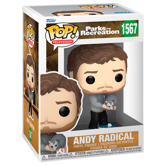 * PRÉ-RESERVA * Funko POP! Parks and Recreation Andy Radical #1567