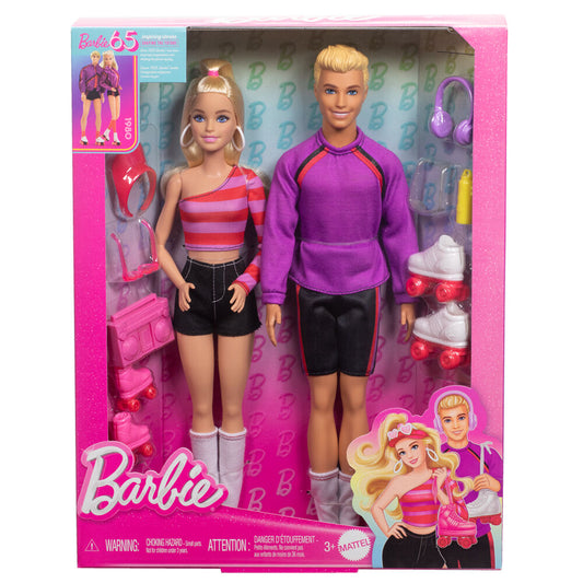 Mattel Conjunto de 2 Bonecos Barbie e Ken Patinadores Barbie