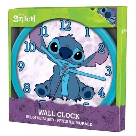 Reloj de pared Disney Stitch con licencia para niños