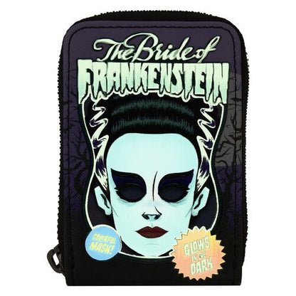 Porta-Cartões Loungefly Universal Monster Bride of Frankenstein Neon Mask card holder