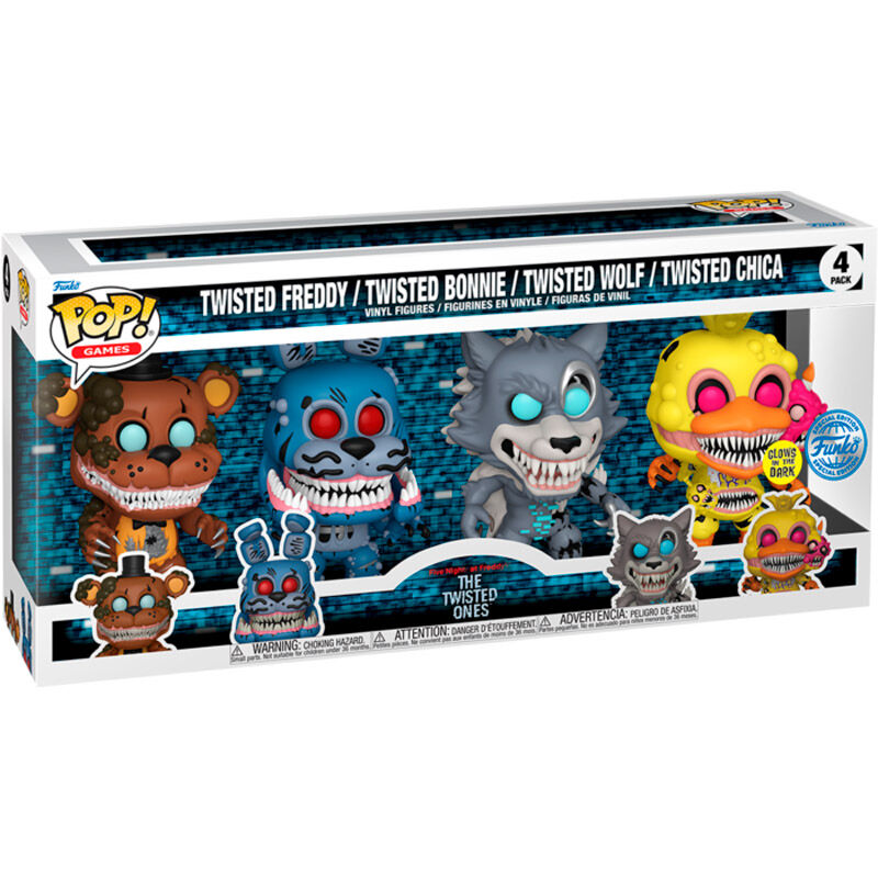 Funko POP! Five Nights at Freddys The Twisted Ones GITD 4-Pack