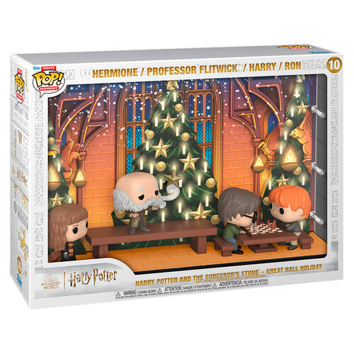 * PRÉ-RESERVA * Funko POP! Moment Deluxe Harry Potter Harry Potter and The Sorcerer's Stone Great Hall Holiday Hermione / Professor Flitwick / Harry / Ron #10