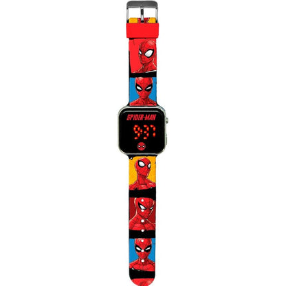 Reloj LED de Marvel Spiderman con licencia para niños