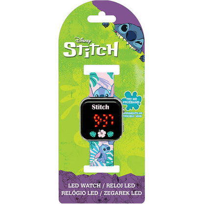 Reloj LED Disney Stitch con licencia para niños