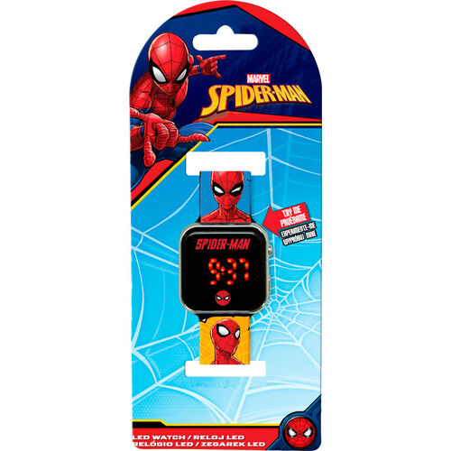 Reloj LED de Marvel Spiderman con licencia para niños