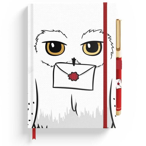 Erik Caderno Harry Potter Hedwig A5 premium notebook + pen