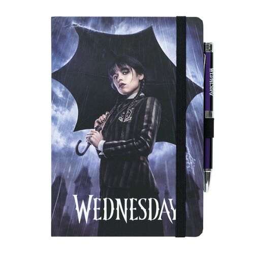 Erik Caderno Wednesday Addams A5 premium notebook + projector pen