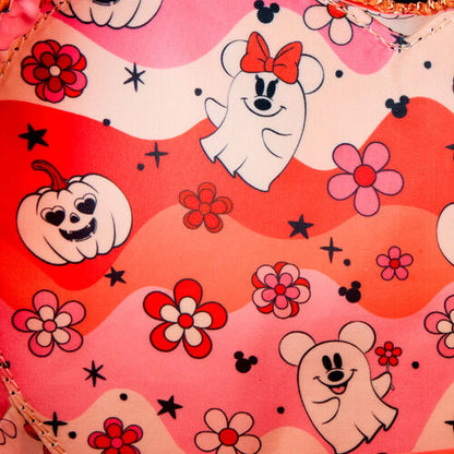 Mala de ombro Loungefly Disney Mickey & Minnie Floral Ghost shoulder bag