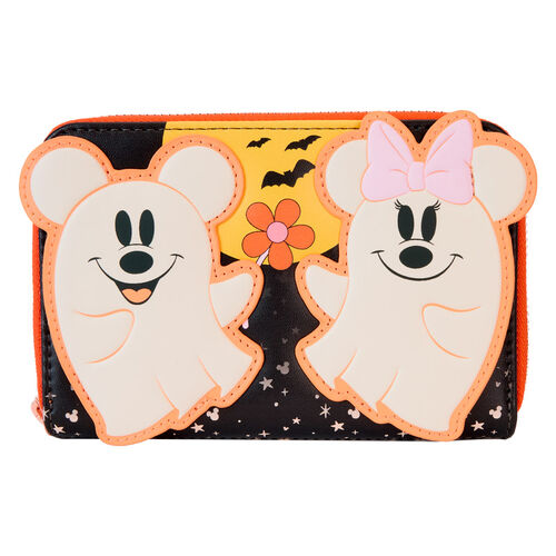 Carteira Loungefly Disney Mickey & Minnie Floral Ghost wallet