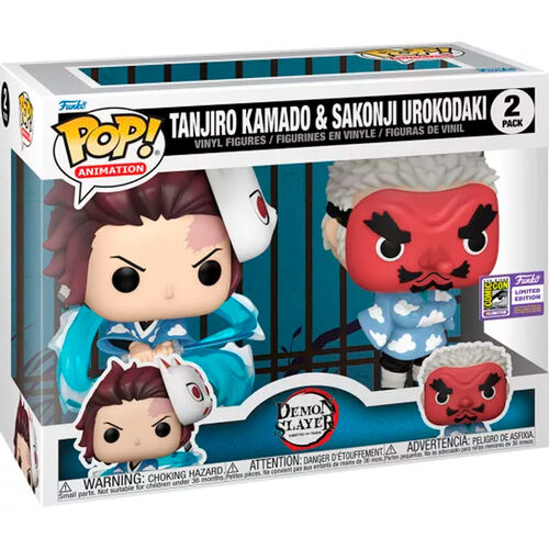 Funko Pop! Demon Slayer Tanjiro Kamado & Sakonji Urokodaki SDCC 2023 Exclusive