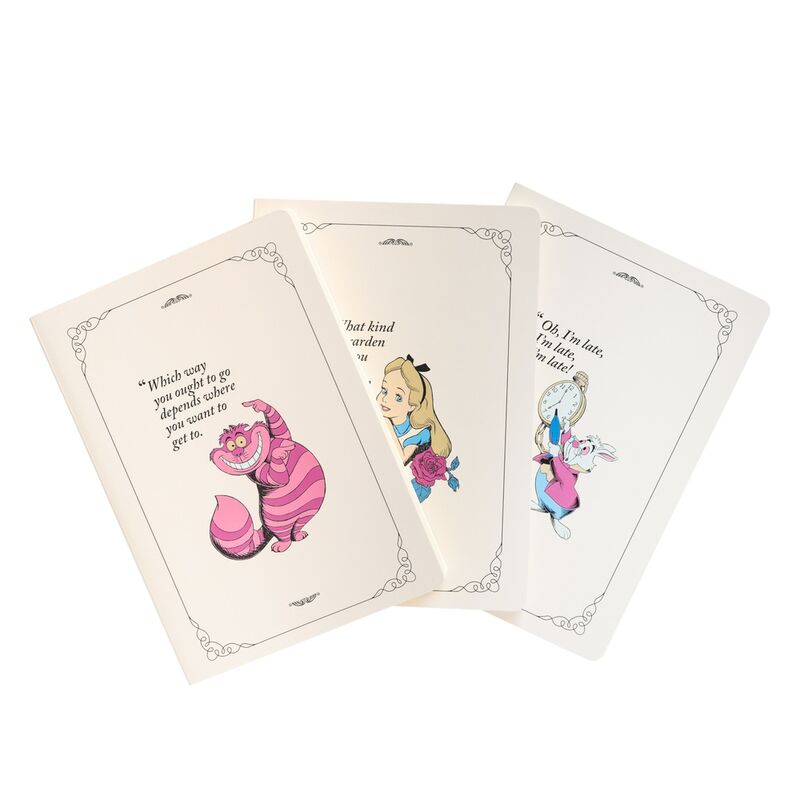 Erik Caderno Disney Alice in Wonderland pack 3 A5 notebooks