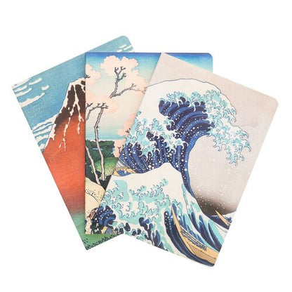 Erik Caderno The Great Wave of Kanagawa Hokusai pack 3 A5 notebooks