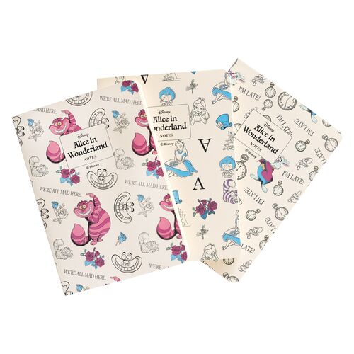 Erik Caderno Disney Alice in Wonderland pack 3 A6 notebooks