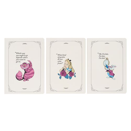 Erik Caderno Disney Alice in Wonderland pack 3 A5 notebooks