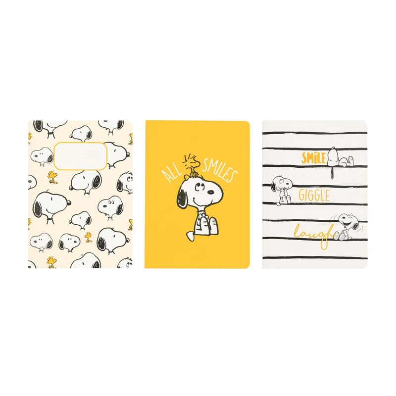 Erik Caderno Snoopy Lazy Days pack 3 A6 notebooks